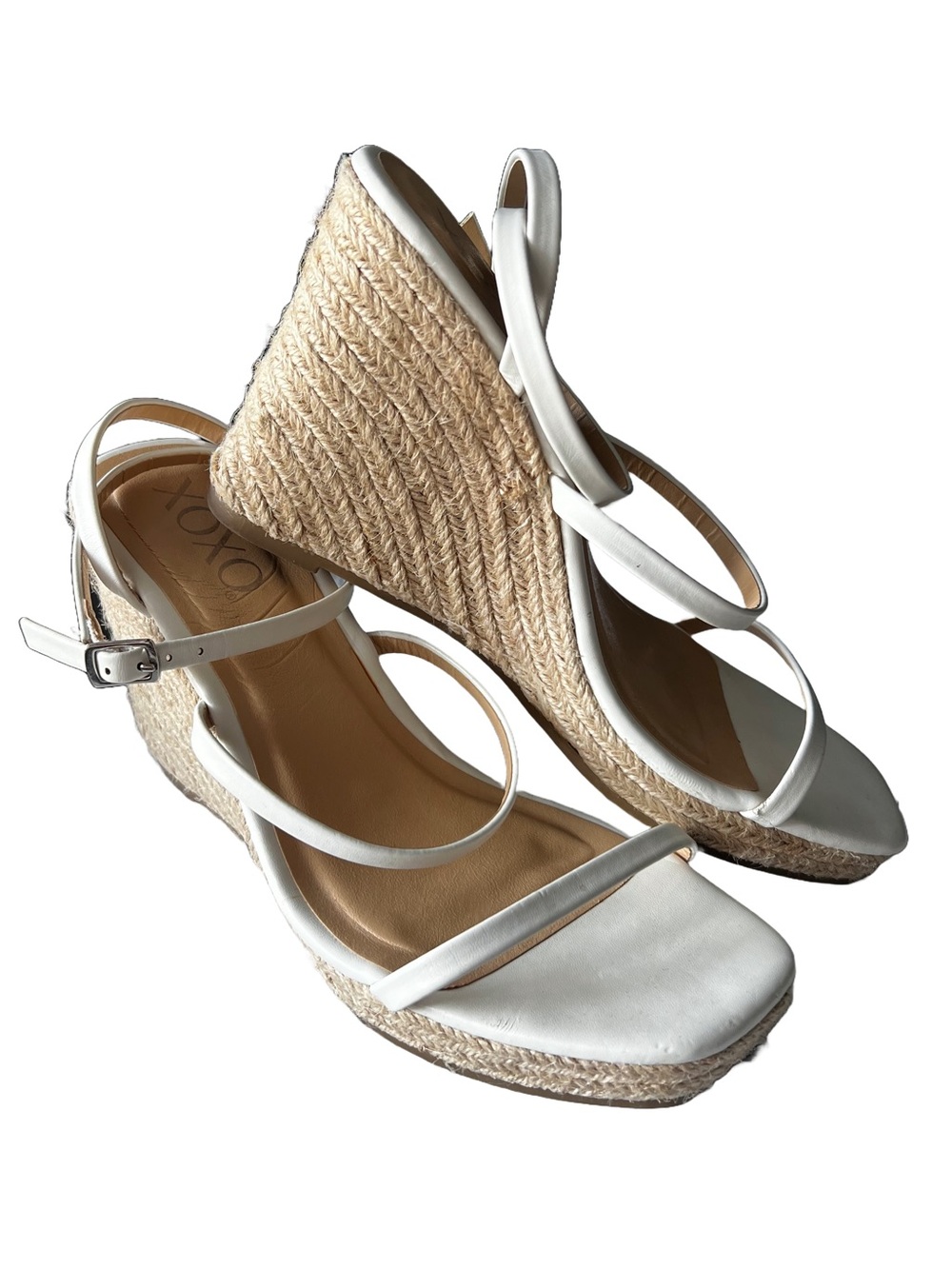 XOXO White Espadrille Heels